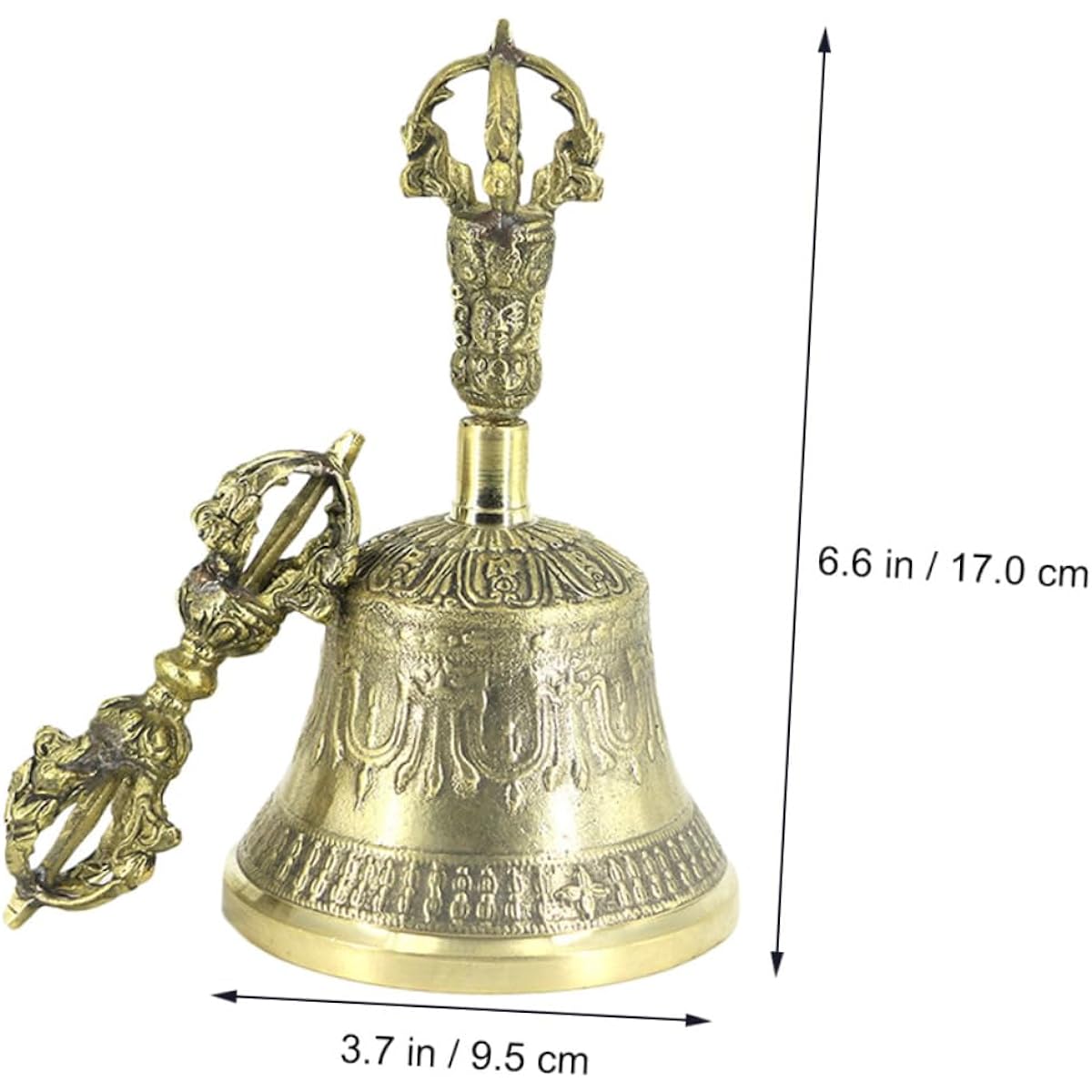 Vaguelly 3pcs Vajra Vajra Yoga Bell Hand Bell Baby Suit Monk Bell Dinner Bell Tingsha Bell Vajra Bell Dorje Bell Baby Rattle Bell Mindfulness Bell Cla