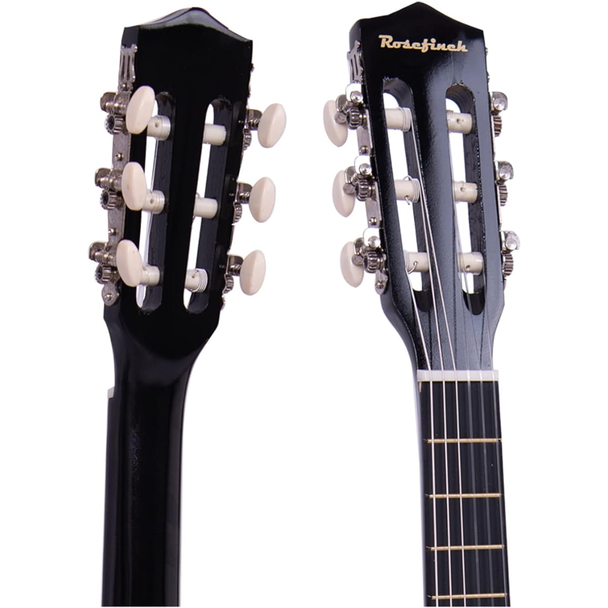 Classical Guitar 1/2 Size Acoustic Guitar 6 Nylon Strings Wooden Guitar Kit for Beginners Kids Students Adults with Bag Tuner Pick Strap String Wipe Cloth (30 Inch Black)