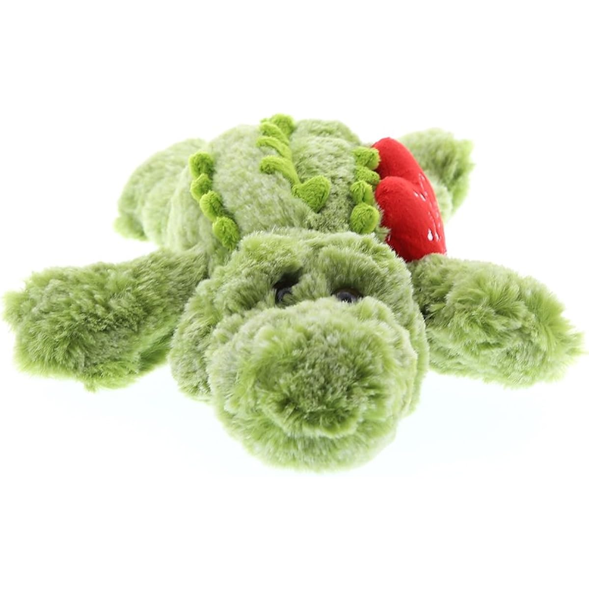 DolliBu I Love You Green Alligator Small Plush Toy - Personalized Cute Stuffed Animal with Heart and Name for Valentine's Day/Anniversary/Romantic Date/Boyfriend/Girlfriend Gift - 11.5 Inch