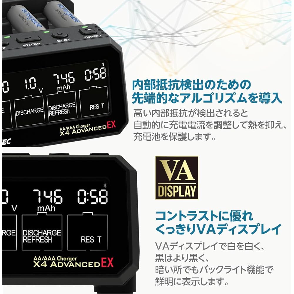 Hitec Multiplex Japan AA/AAA Charger X4 Advanced EX 50th anniv. Japanese genuine AA AAA charger/discharger 50th anniversary model 44342