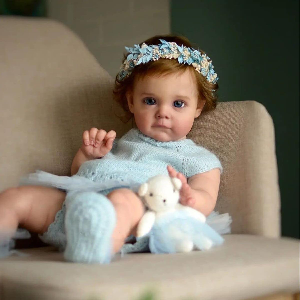 Pinky Reborn Baby Doll 24 Inch Realistic Reborn Toddler Doll Girl Handmade Silicone Doll Kids Birthday Gift Set