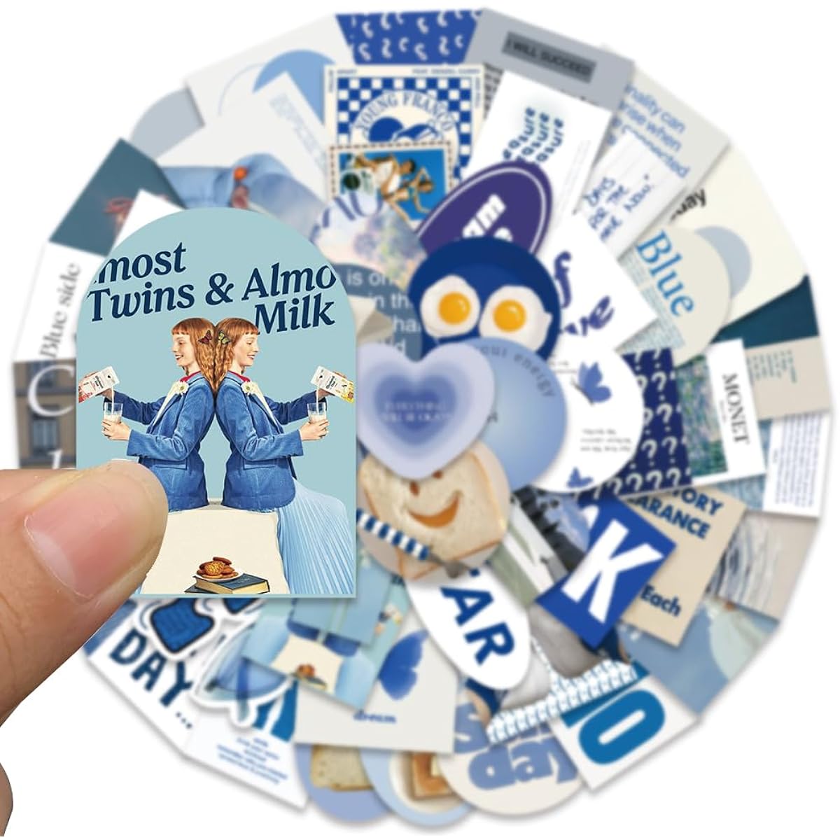 57 Blue Stickers (Blue)
