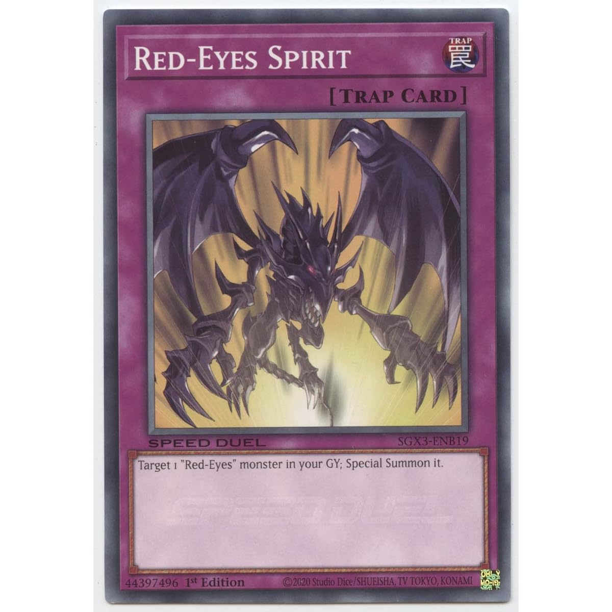 Red-Eyes Spirit - SGX3-ENB19 - Common - 1st Edition.