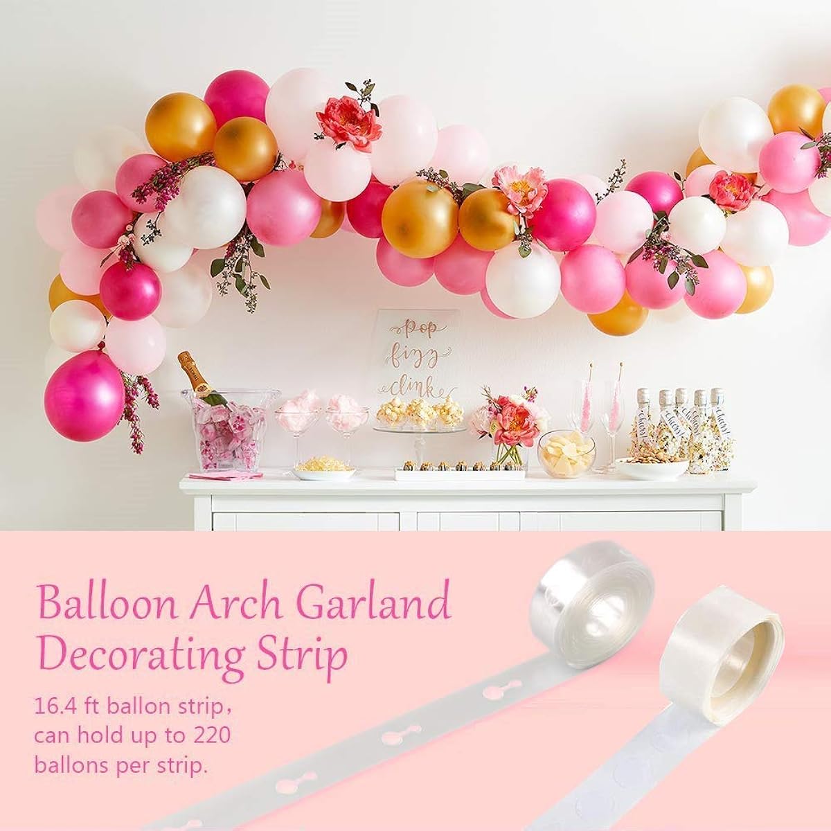 Latex Balloons, Gold Confetti Balloons, 1st Birthday Baby Party Decorations, Highchair One Banner, Baby Boy First Birthday Banner, Rose Gold Happy Birthday Banner, Balloon Arch & Garland Strip Tool, Great Gatsby Party, Hollywood Party, Oscar Decorations
