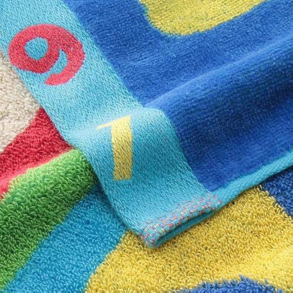 Rainbow Bear Large Bath Towel Waku Waku (Sky Blue) Towel Kit Imabari Towel