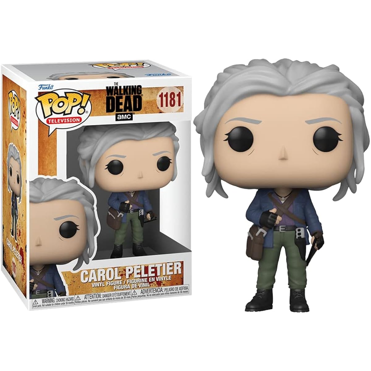 POP The Walking Dead Carol Peleche with Bow and Arrow Funko Vinyl Figure (Includes Compatible Box Protector Case), Multicolor, 3.75"