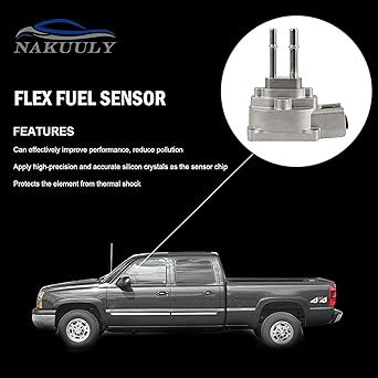 Flex Fuel Composition Sensor Replacement for Chevrolet S10 2000-2003 Chevrolet Tahoe Silverado 1500 2002-2005 GMC Sierra 1500 Yukon 2002 2003 2004 2005 12570260 12568450
