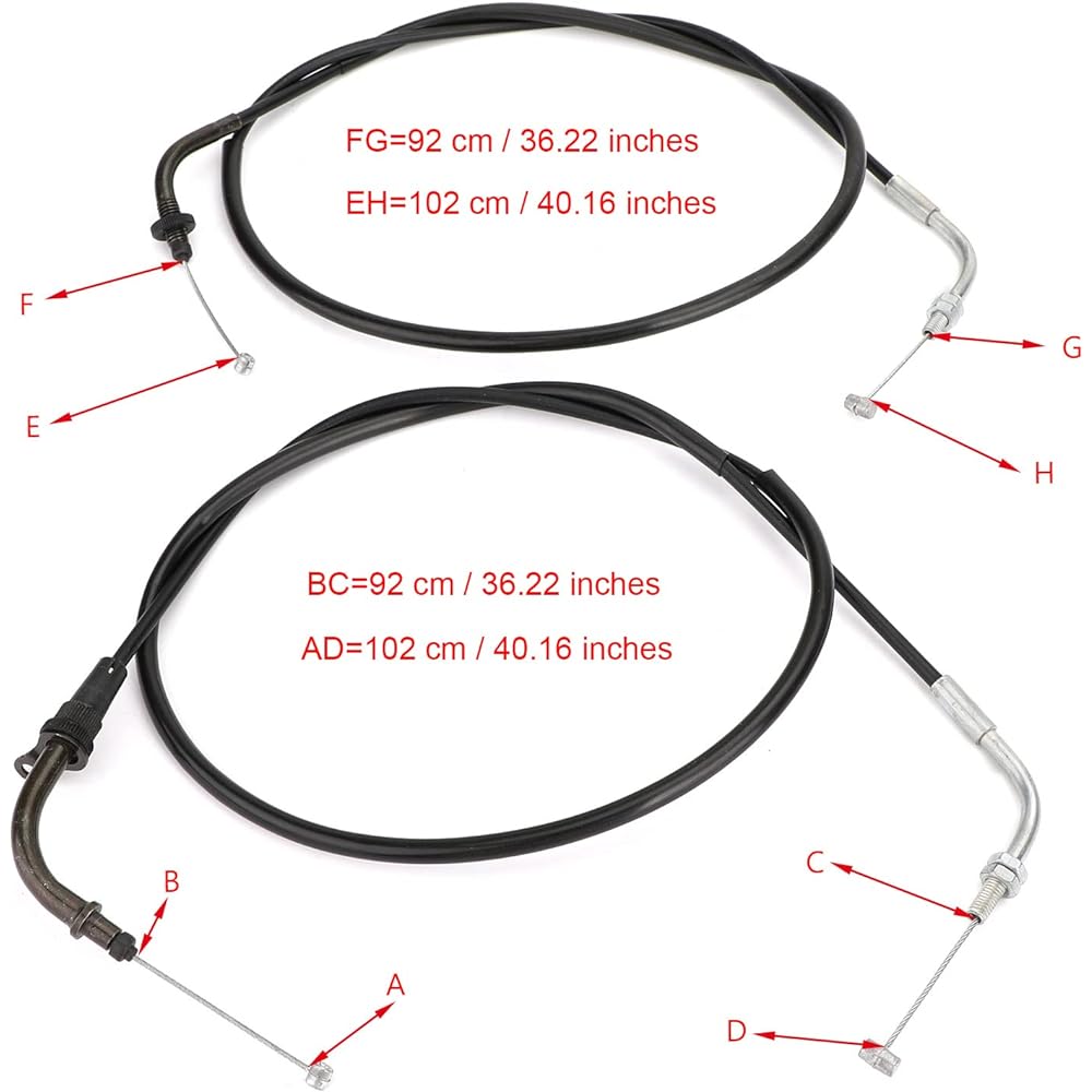 MadHornets Throttle Cable V-Star 1100 Throttle Cable Wire 5PB-26311-10 for Ya-ma-ha V-Star 1100 XVS1100 1999-2011