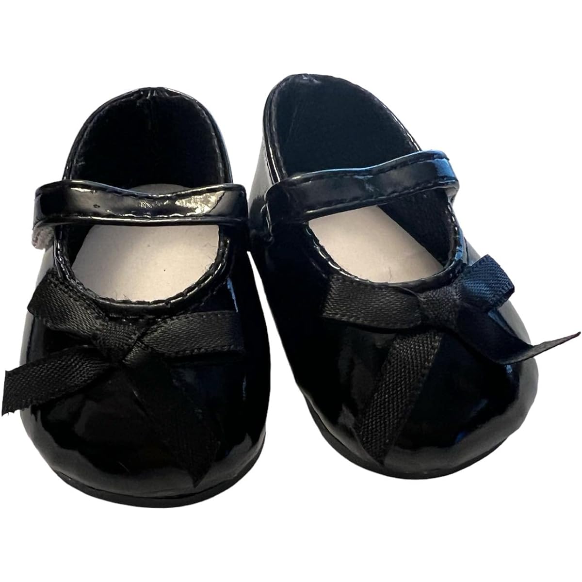Black Bow Mary Jane Shoes Fits American 18 Inch Girl Dolls and Kennedy and Friends Dolls - 18 Inch Doll Shoes