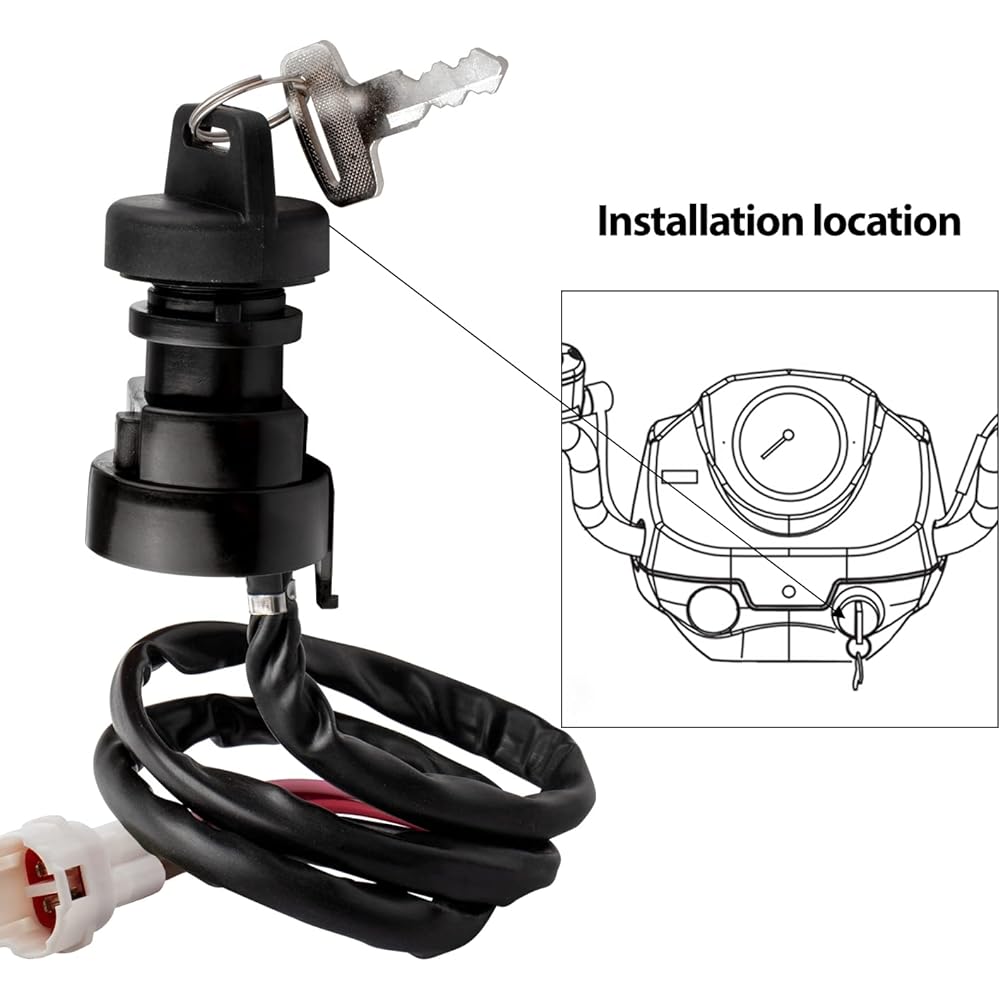 1pcs W35-K02 Ignition Key Switch for Yamaha Raptor 660 YFM660 2001-2005 ATV Yamaha Raptor 700 YFM700 2006 2007 2008 Yamaha Warrior 350 YFM350 2002 2003 2004