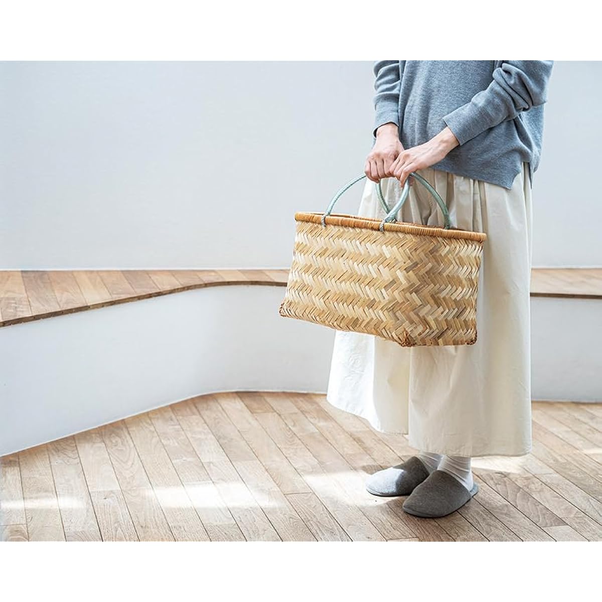 Japanese basket bamboo 48cm 28-42NA