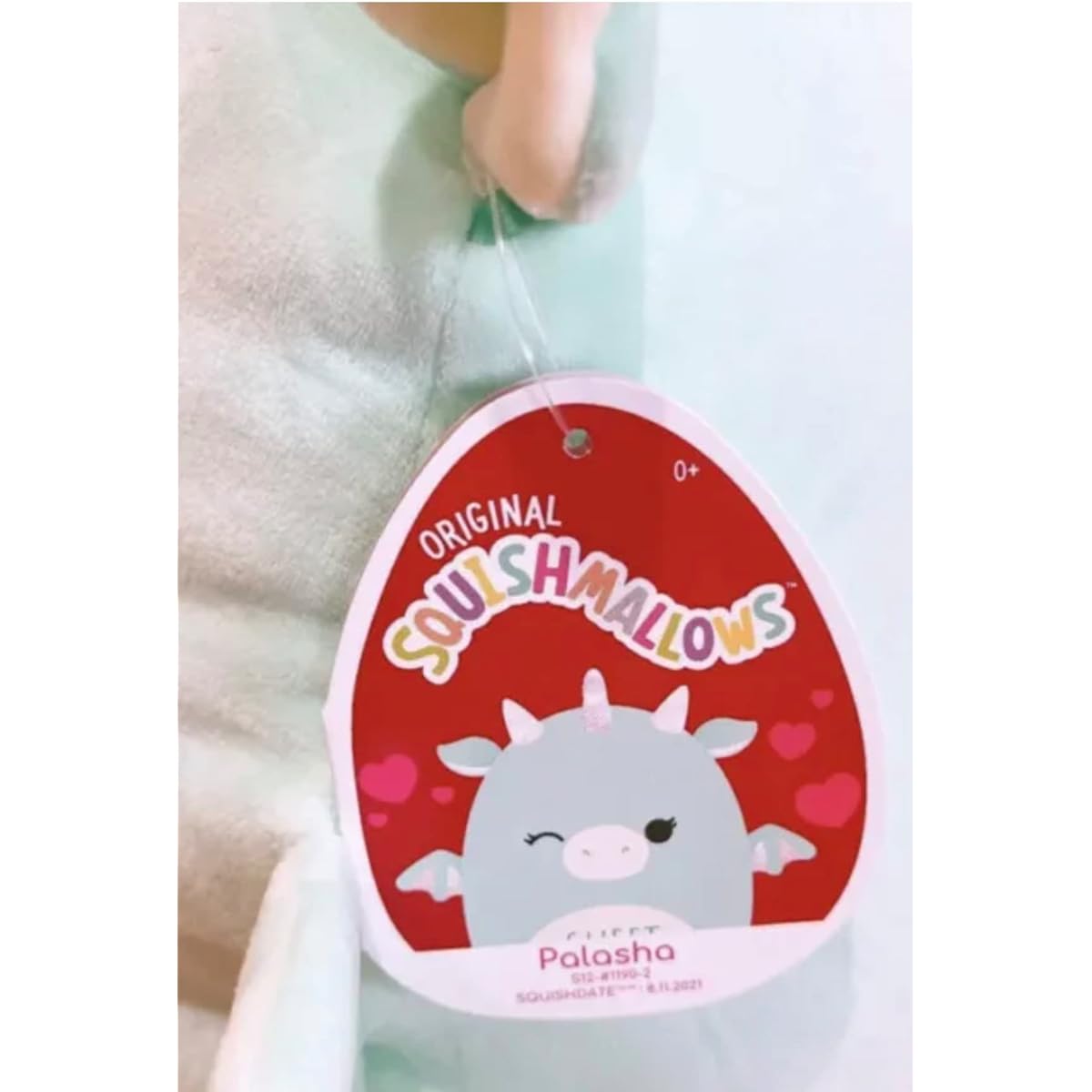 Squishmallow Official Kelly Toy Valentine Squad Squad Soft Plush Animal (Parasha Dragon 12 inch)
