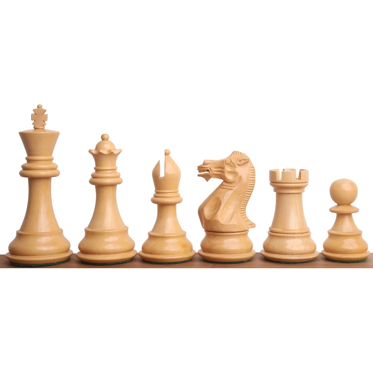 RoyalChessMall - 3.9 Inch Professional Staunton Chess Pieces Only Set - Triple Weight Ebony