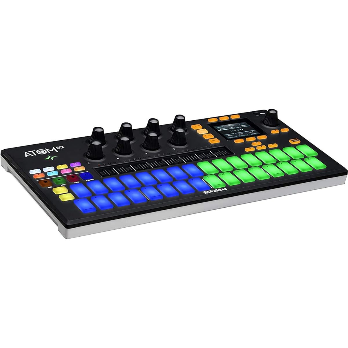 PreSonus ATOM SQ Hybrid Controller Velocity Sensitive/Pressure Sensitive RGB LED 32 Pads Ableton Live Lite, Studio One Artist Bundle