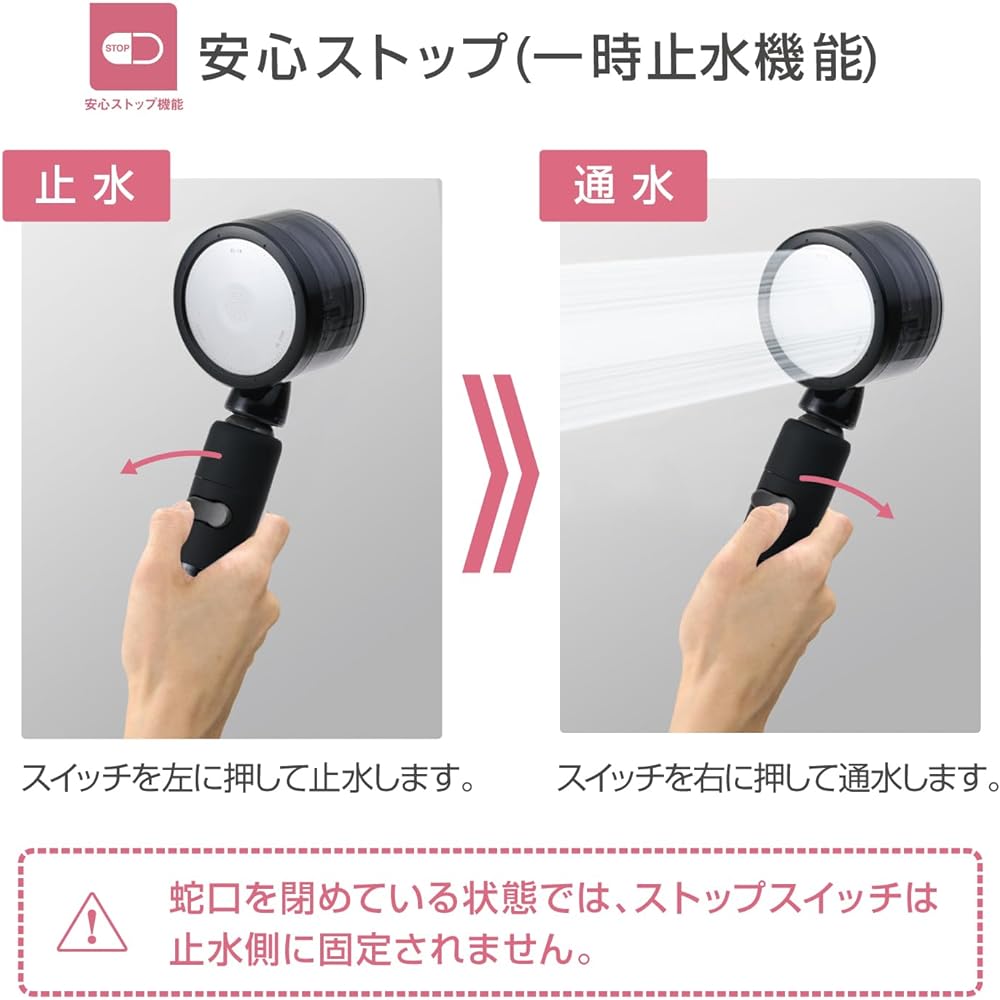 Aramic Shower Head Nano Bubble Shower 3D Salon Style Nano Bubble Function Water Saving Chlorine Removal Pressure Increase Angle Adjustment Adapter Included Smoke Gray Made in Japan SS-TN2BA