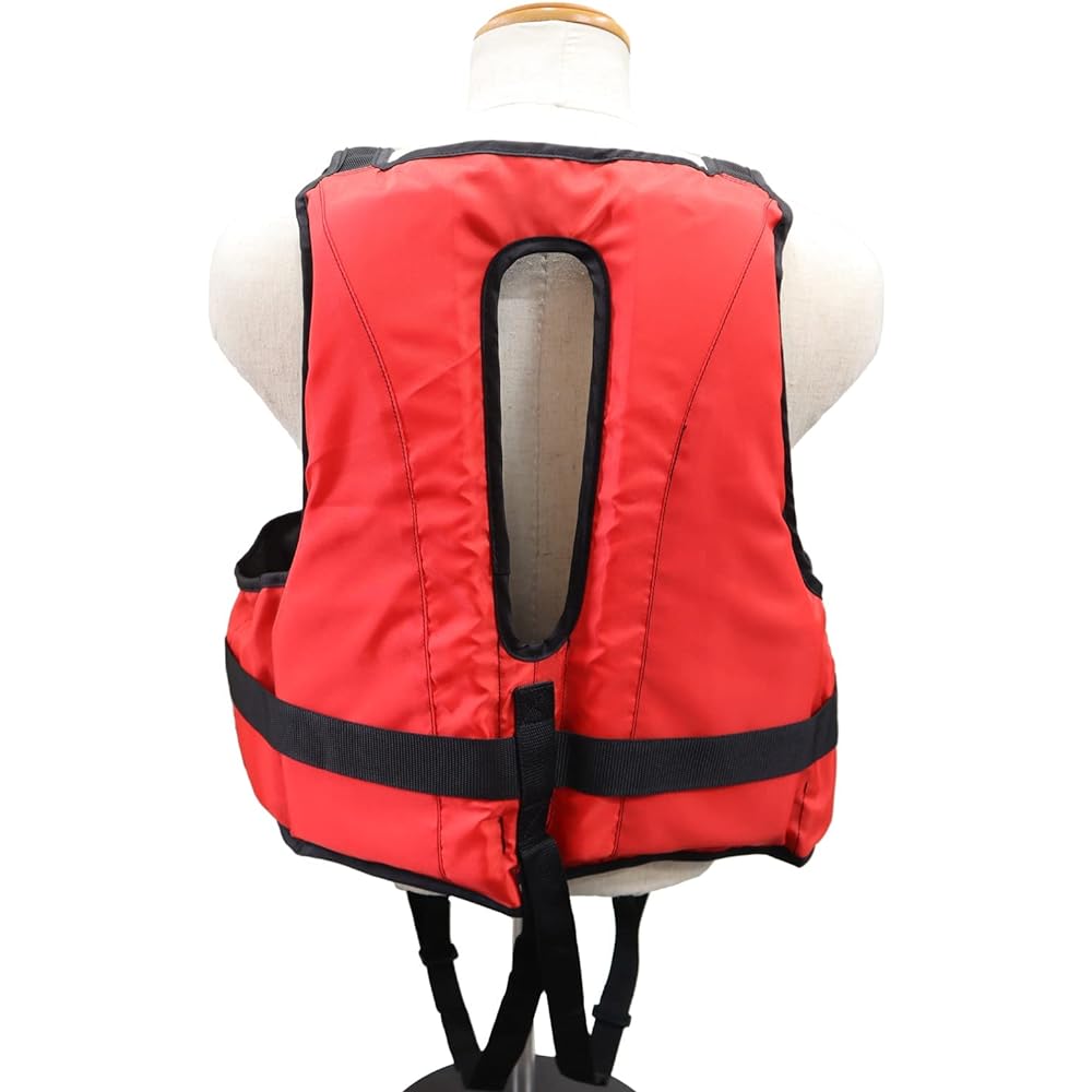 Ocean BW-2003 Type A with Cherry Blossom Mark Life Jacket for Small Boats Fishing Life Jacket for Boarding Ocean Life Ministry of Land, Infrastructure, Transport and Tourism Approved Product Test Product Fishing (Red)