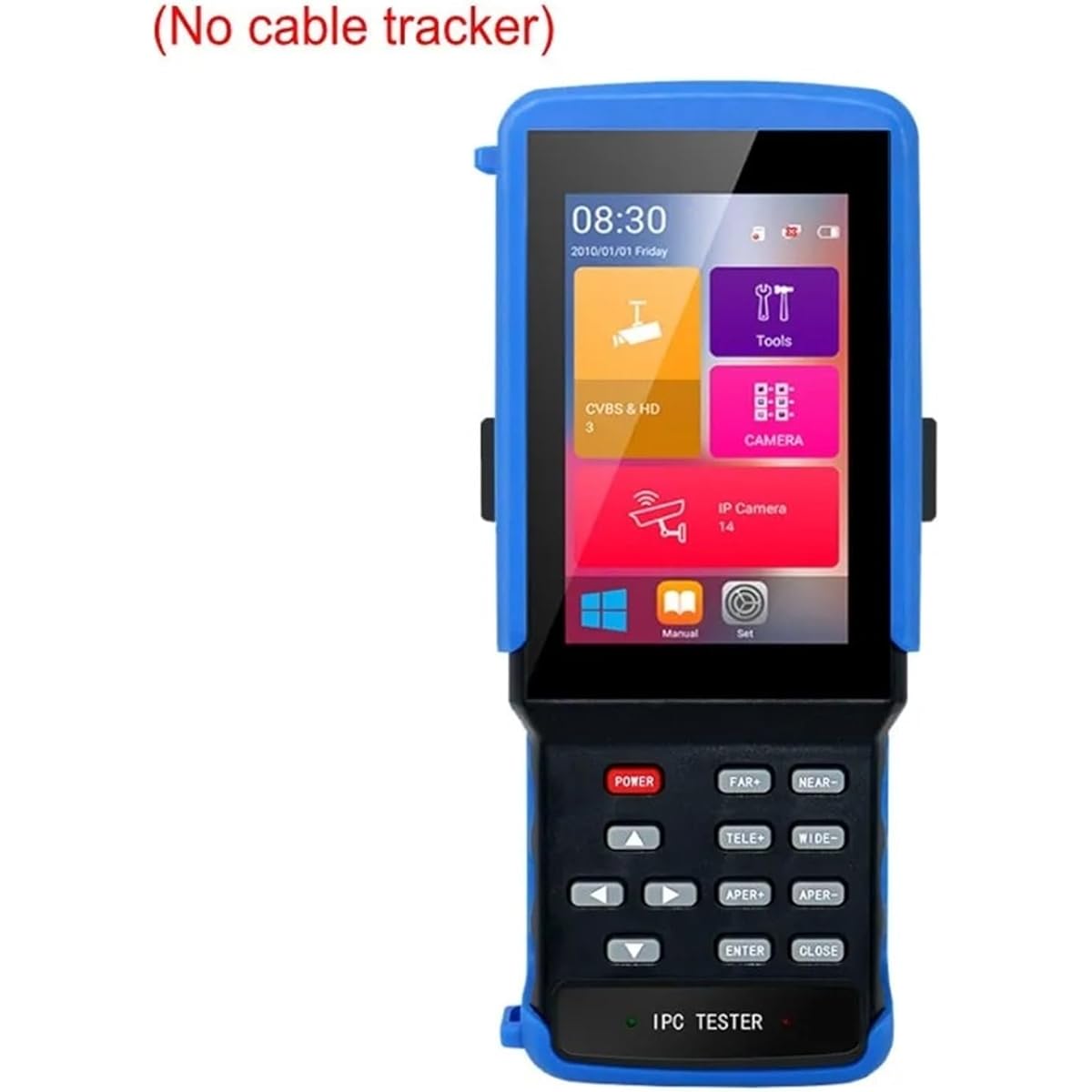 Coaxial Camera Tester, 4.5 Inch IPC9310 4K H265/H264/MPEG4/MJPEG IPC Mainstream Test Camera Tester 5MP AHD 8MP CVI TVI CVBS CCTV Camera Tester Monitor for Field Work, Clear Image, Easy to Set Up, for Network Technicians (Color: No cable tracker, Size: A)