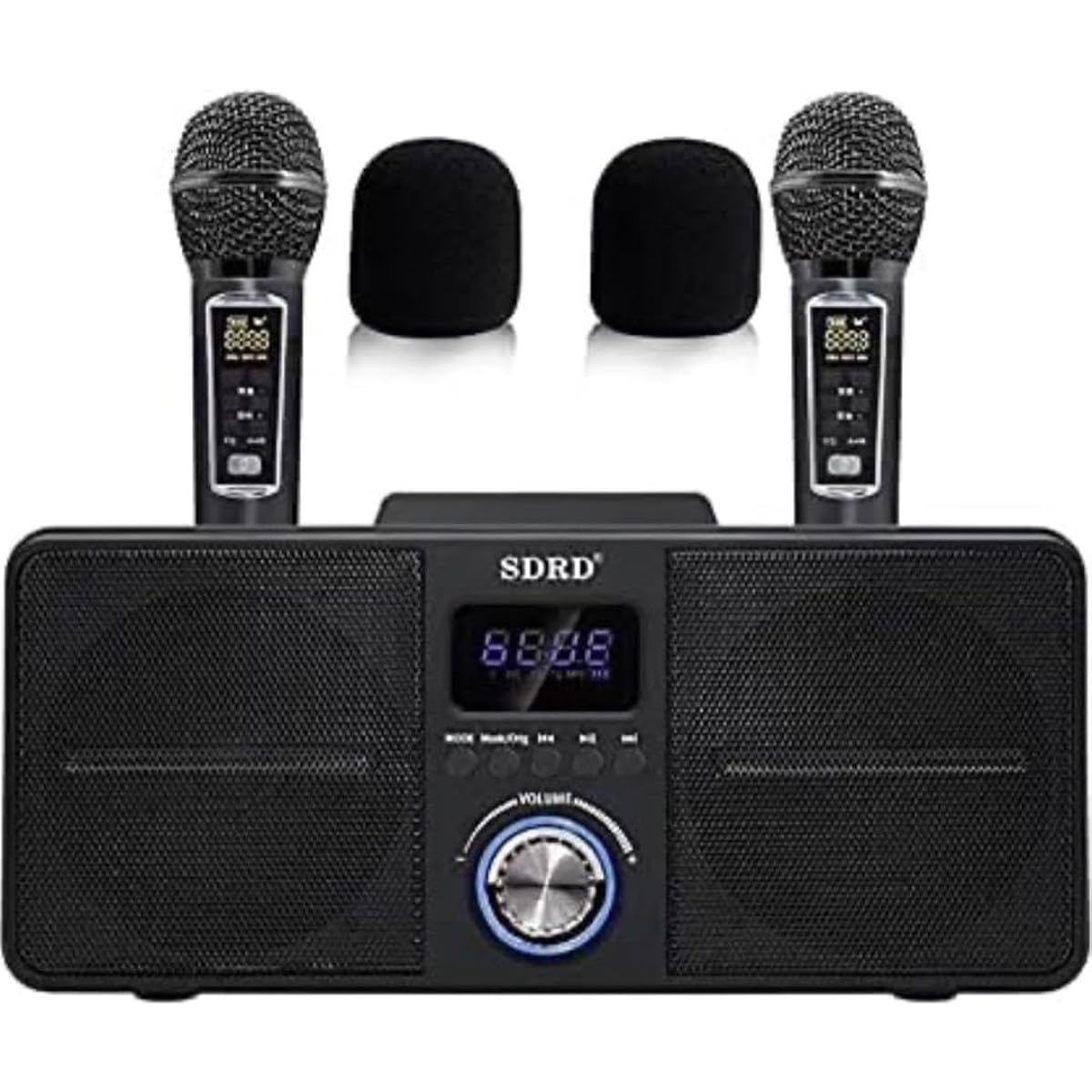 Karaoke set, black, 2 microphones
