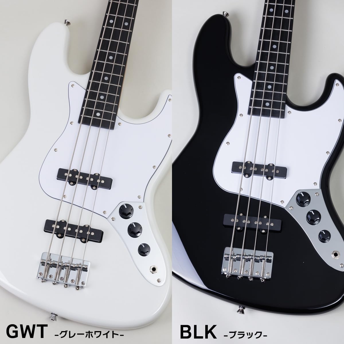 BUSKER'S BJB-Standard GWT -Grey White- Jazz Bass Type Roasted Maple Neck BUSKER'S