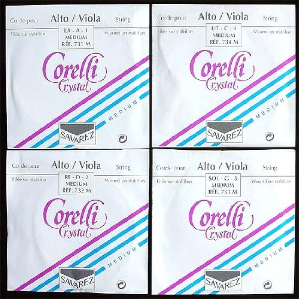 Viola strings Savalas Corelli Crystal 4 string set