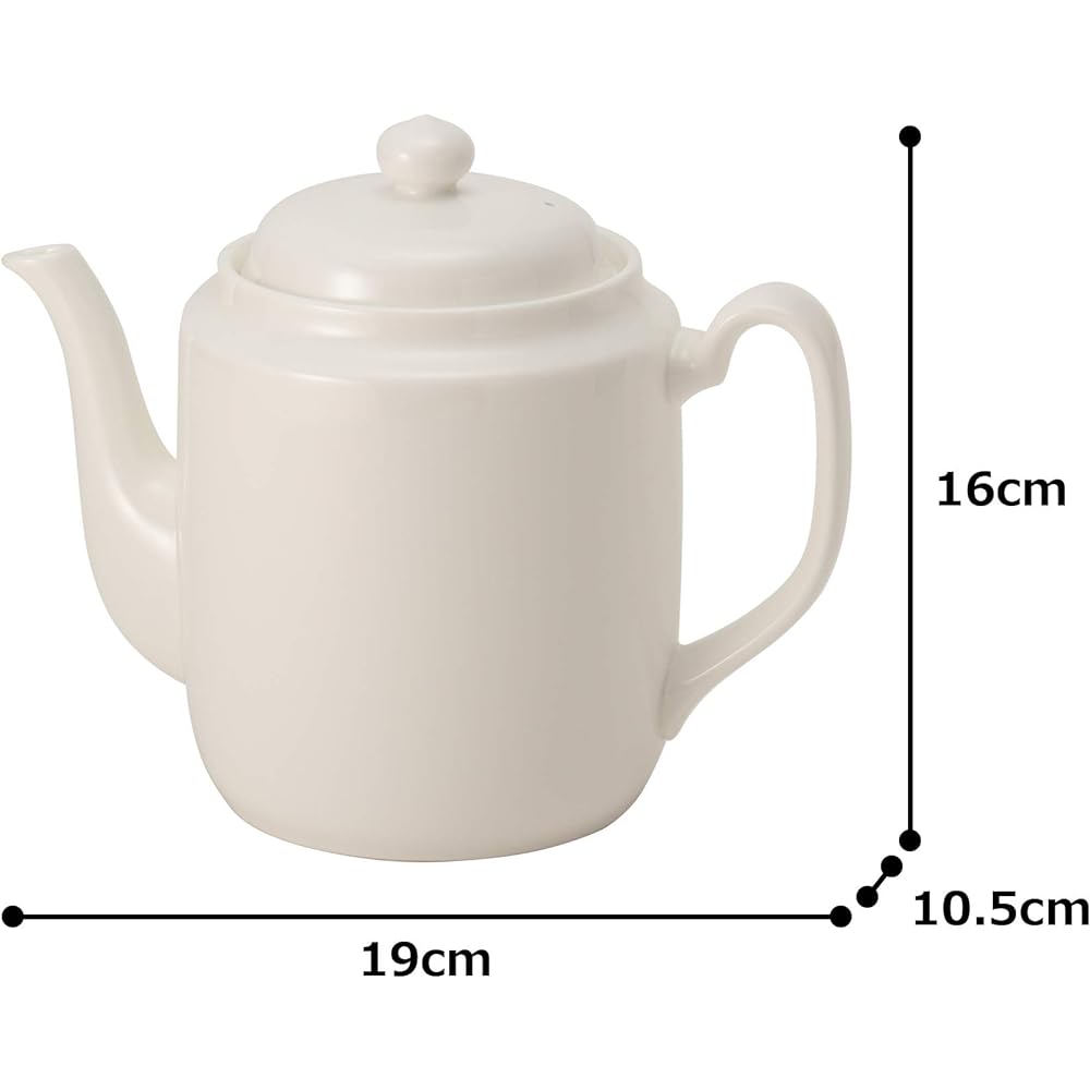 NARUMI Tea Pot Chinese Cooking Tableware White 1130cc Chinese Tea Made in Japan 9000-4295