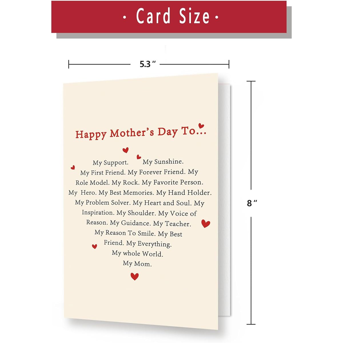 MQMRYeto Card for Women Big Love