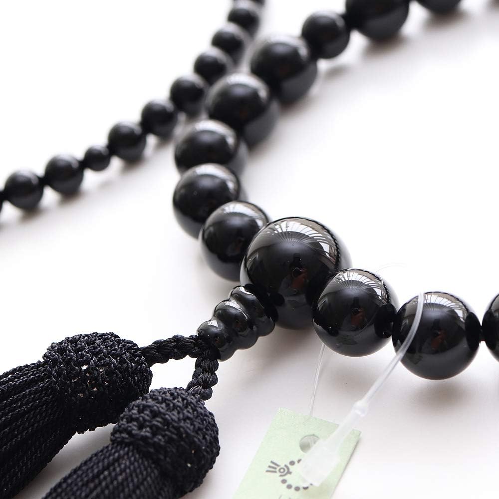 Nenju.com ≪Paired Prayer Beads≫ Prayer beads for men and women, black onyx, pure silk tassels, pair set, informal prayer beads, Kyoto prayer beads, recitation, matching couple gift, marriage, 2000500100031 Prayer bead bag gift!