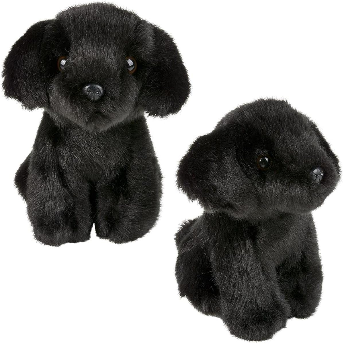 HOWBOUTDIS Fluffy Adorable 6 Inch Plush Black Lab Puppy - Super Cuddly - Perfect for Everyone - Great for Puppies too - Perfect for Animal Lovers of All Ages Ages 3 and Up