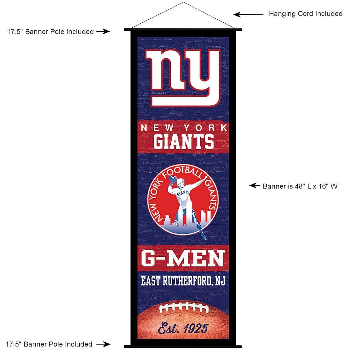 new york giants banner and scroll sign