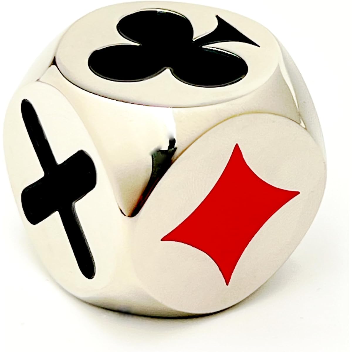 Luck Lab Premium Playing Card Markers/Indicators - For Use With Euclées, Pinochle, Bridge, and More - Includes Black Velvet Storage Bag (Silver)