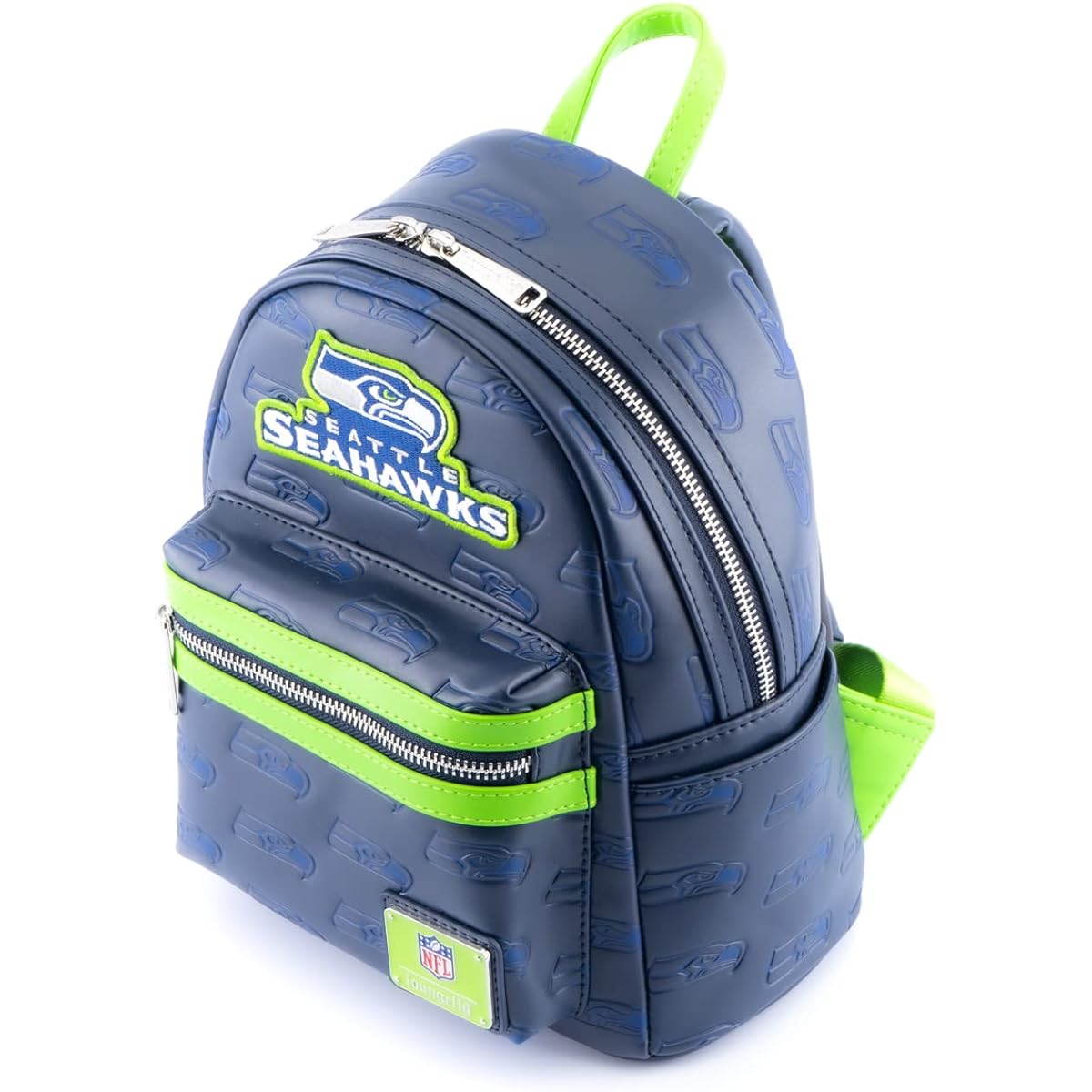 Loungefly NFL Seattle Seahawks Logo AOP Mini Backpack