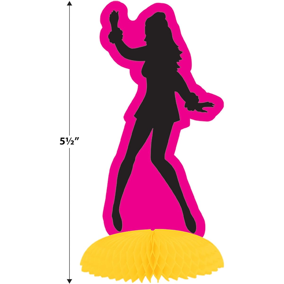 Beistle 16 Piece Retro Mini 70s Centerpieces Groovy Table Decorations, 1970s Vibe, Celebrating You Since 1900, 5.5 Inch, Pink/Orange/Green/Yellow