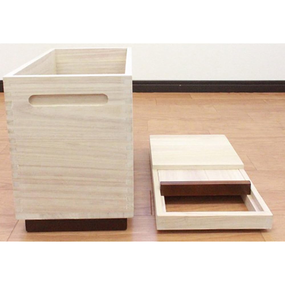 Osmak Rice Bin, Paulownia, 10kg, Insect-proof, with Rear Casters, Rice Box RPO-10