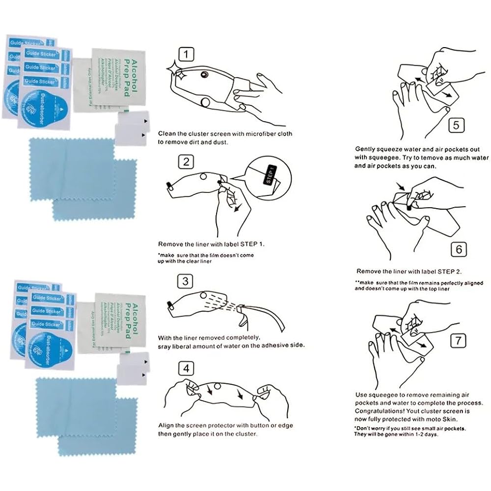 DEMUR Sports Africa Twin CRF1000L Cluster Scratch Protection Film Speedometer Guard CRF1000L Africa Twin 2019 2018 Adventure Dashboard Screen Protector (Size : 5 PCS)