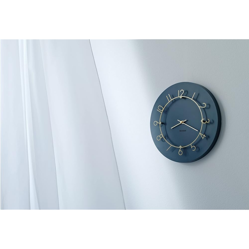 Interform Wall Clock Lou CL-4317NV Navy Gold Sweep Movement