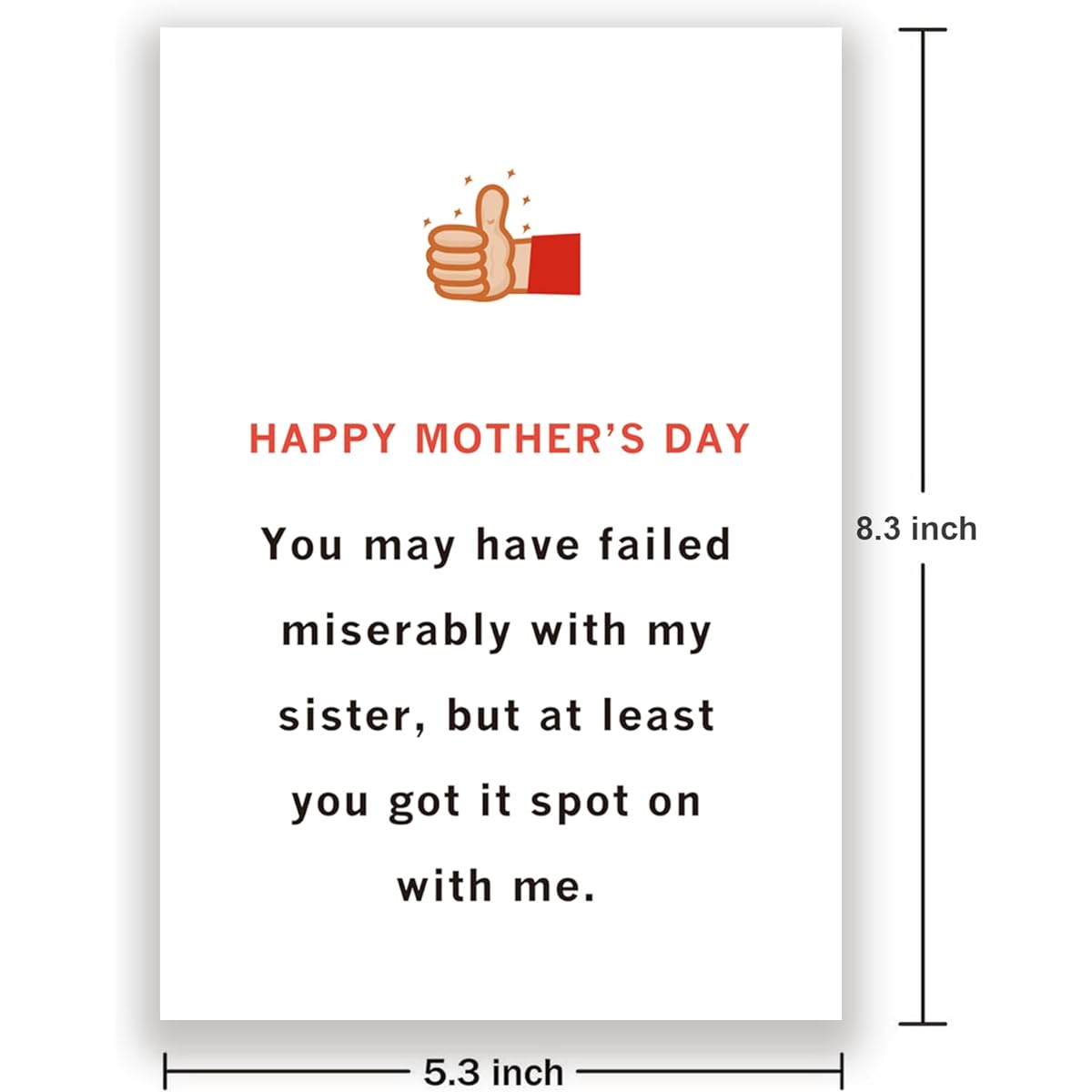 Serviky Funny Spot on Me Mother's Day Card, Happy Mother's Day Card from Second Child, Special Card for Mom