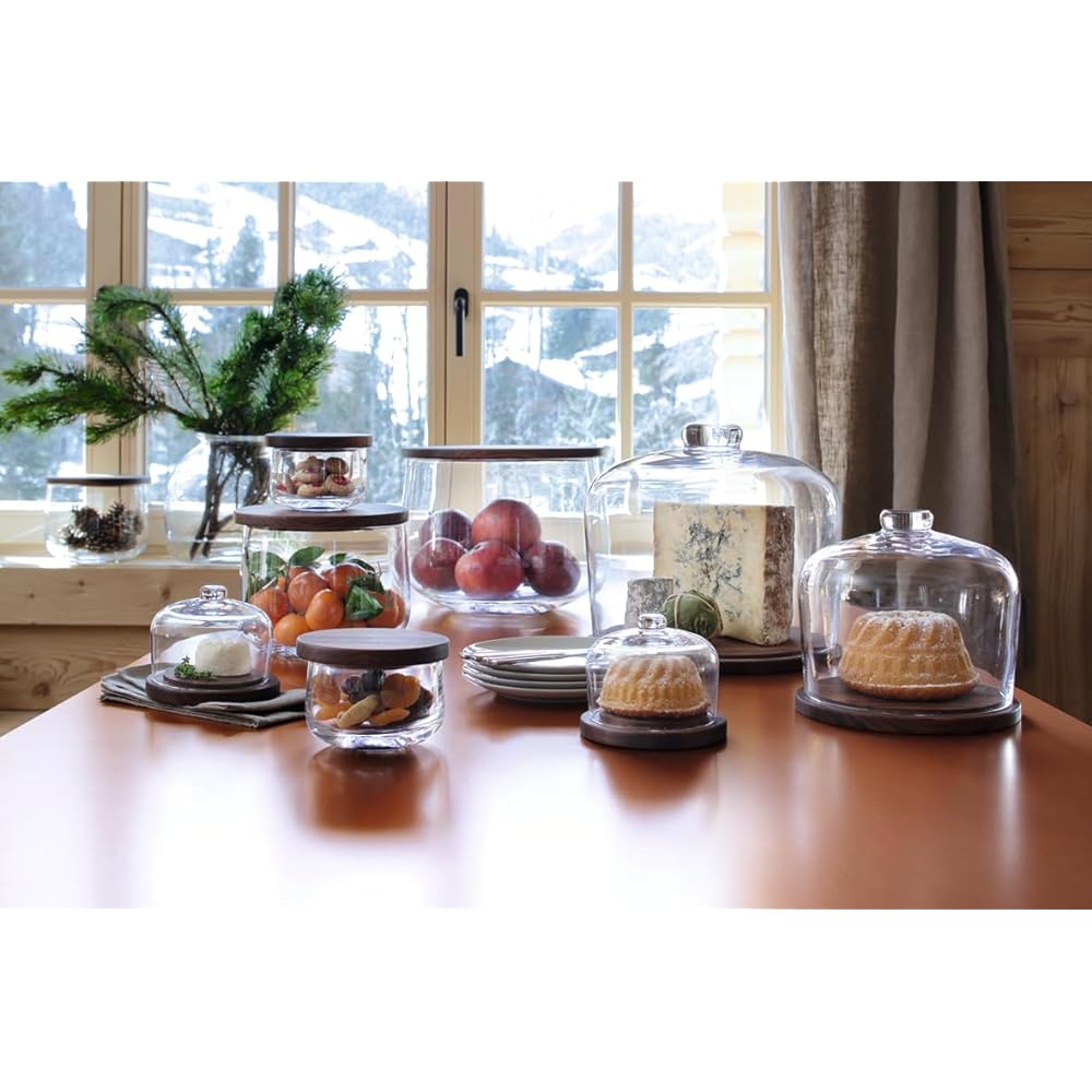 LSA City Glass Bowl 5L & Walnut Lid G1239-21-301