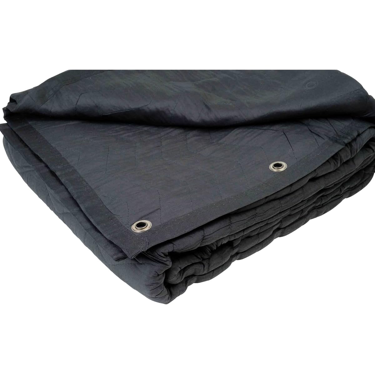 Mytee Products Small Black Soundproof Blanket with Grommets 48" x 48" - Sound Absorbing Travel Blanket - Cotton/Polyester Woven (Machine Washable)