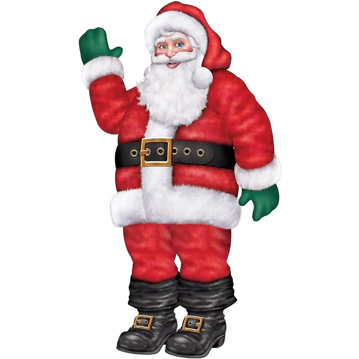 Beistle 1 Pack Jointed Santa for Party Decorations, 5'6"