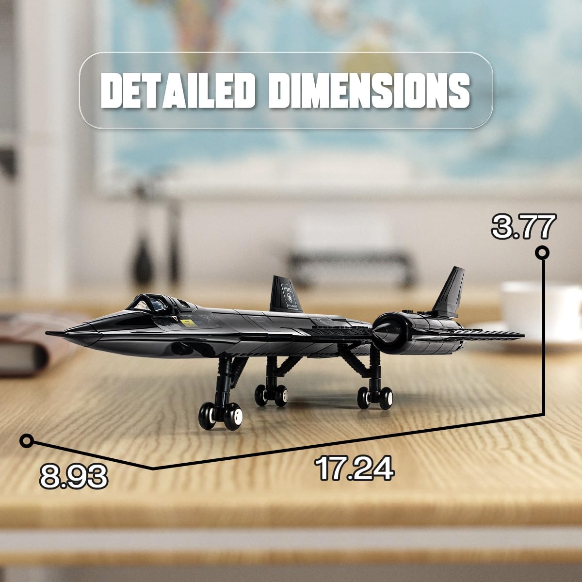 GOTIMON Military Series SR-71 Blackbird Air Force Building Blocks Set Reconnaissance Plane Jet Toy Gift for Adults and Kids (183 Pieces)
