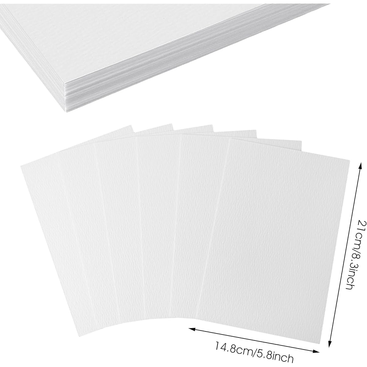 30 Sheets Watercolor Paper A5 Watercolor Paper Pad 140lb/300GSM Cold Press Watercolor Paper Watercolor Sketchbook Painting Art Creations Drawing Supplies (28.3 x 5.8 Inch)
