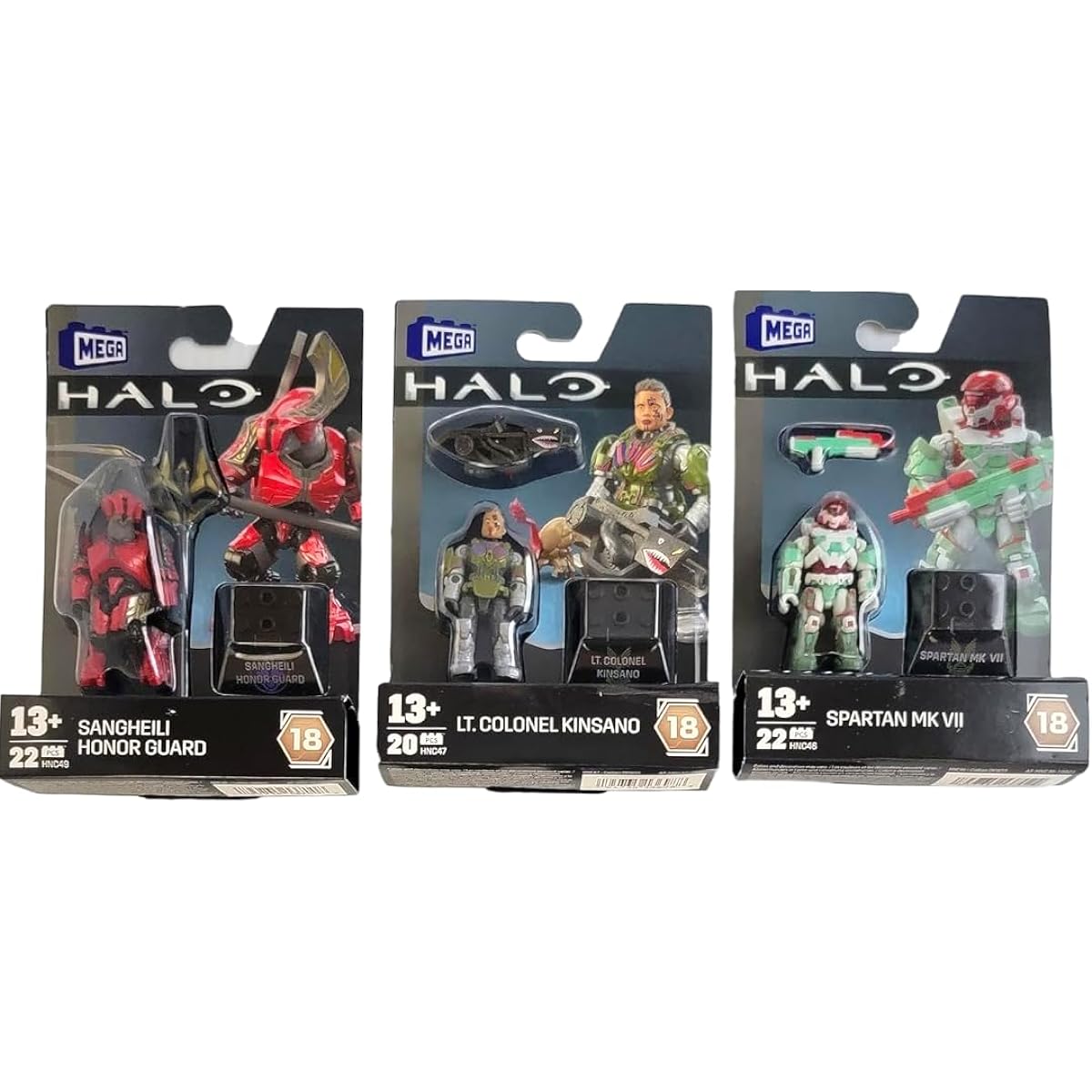 Mega Construx Halo Heroes Series 18 Buildable Action Figures DKW59-963H Released Set of 5
