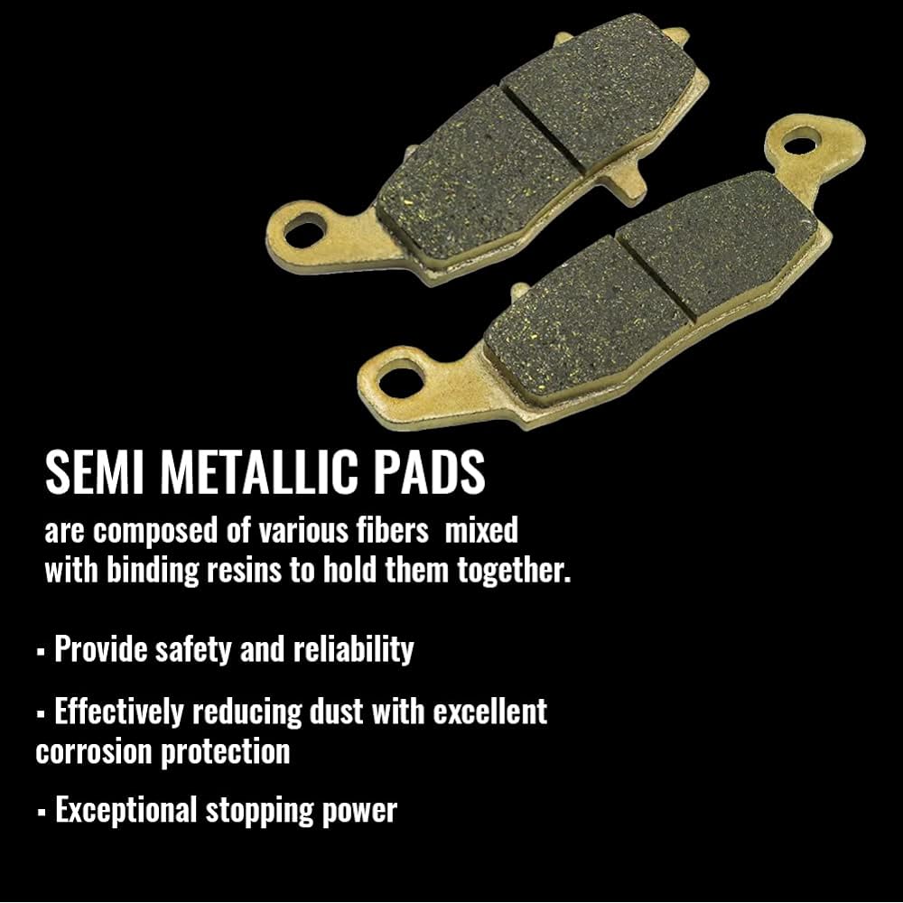 SYUU Motorcycle Replacement Front Rear Brake Pads Suzuki SFV 650 K9/L0/L1 Gradius 2009 2010 2011 2012 2013 2014 2015 SV 650 2016 2017 FA229F FA231F FA496R