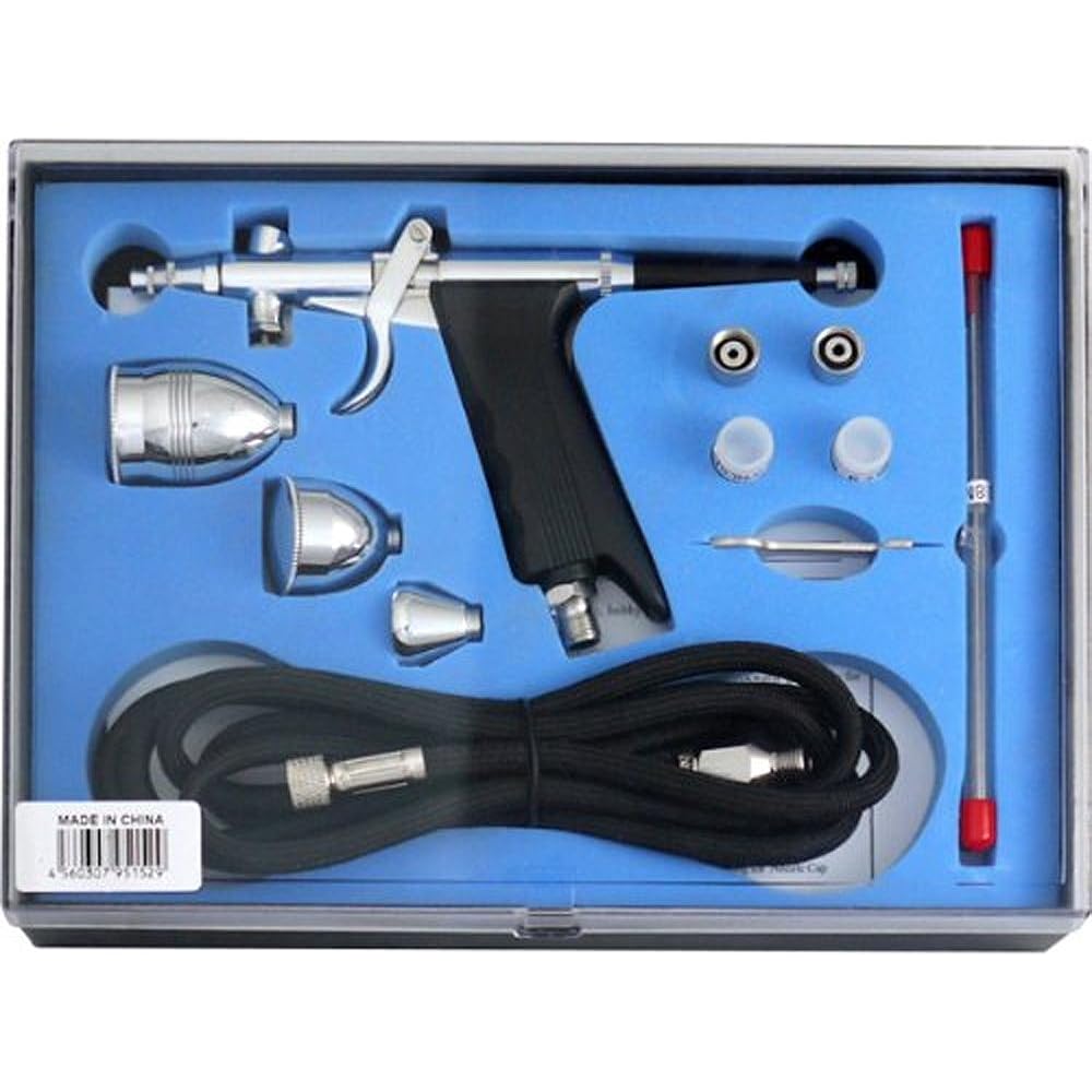 Illy gun type airbrush set 0.3, 0.5, 0.8mm TR152ABK