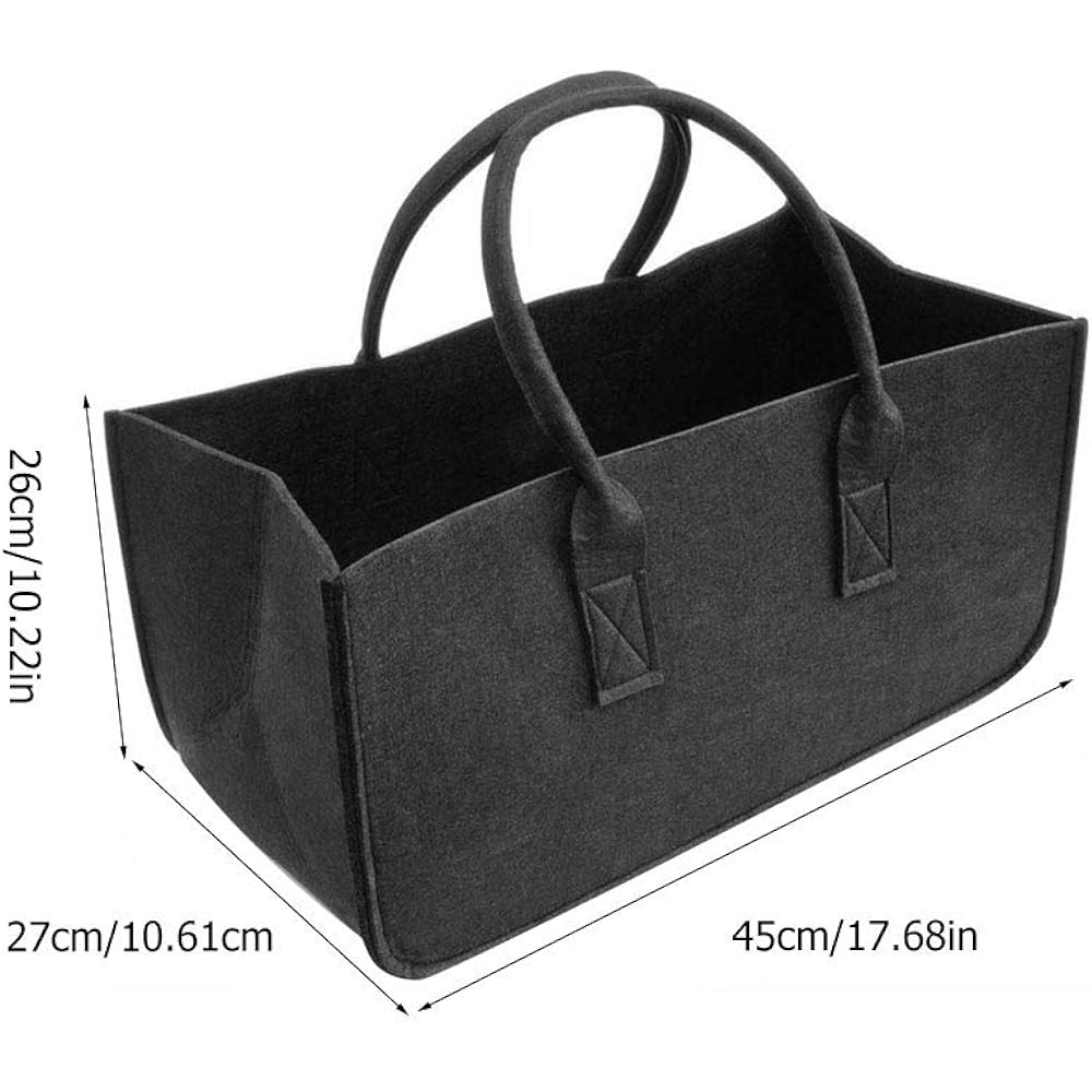 LIOOBO Firewood Tote Bag Firewood Bag Firewood Case Multifunctional 45x27x26cm Firewood Log Carrier Match Storage Bag Outdoor Camping (Random Color)