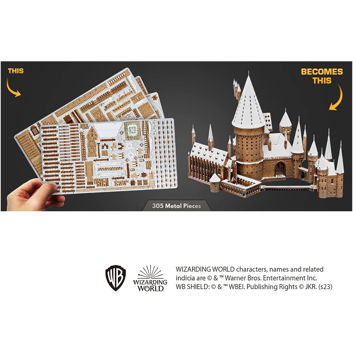 Tenyo Metallic Nano Puzzle Harry Potter Snowy Hogwarts Castle
