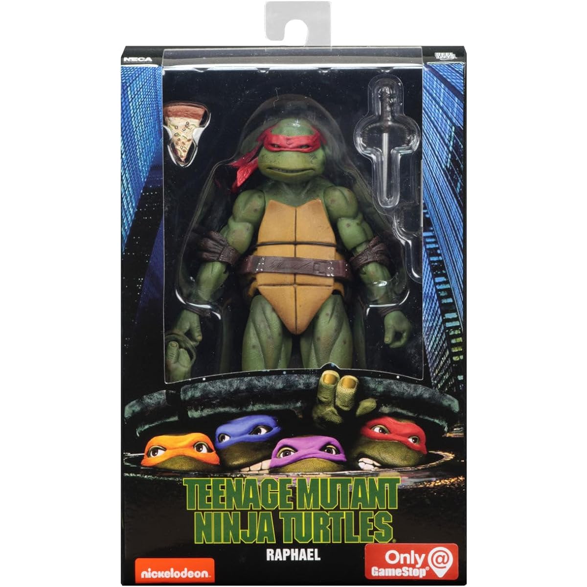 Teenage Mutant Ninja Turtles 90's Movie Raphael 17cm Action Figure by NECA Reel Toys 2019 GameStop Exclusive ...