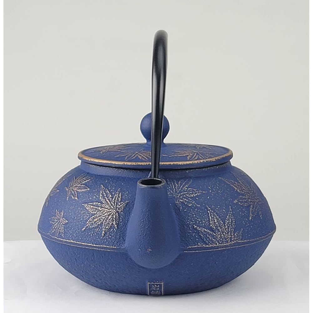 Iwachu Teapot 5 Type Maple Gold/EBU 0.65L Enamel Inside Nambu Ironware 45749