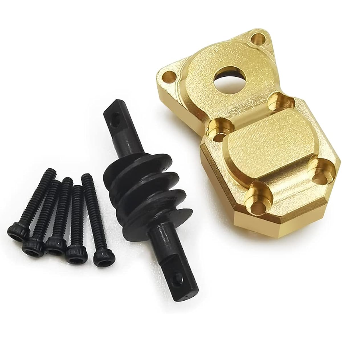 RC-Hub Brass Diff Cover and Axle Gear 6X6 Rear Axle Conversion for 1/24 Axial SCX24 Deadbolt C10 Bronco RC Crawler Car