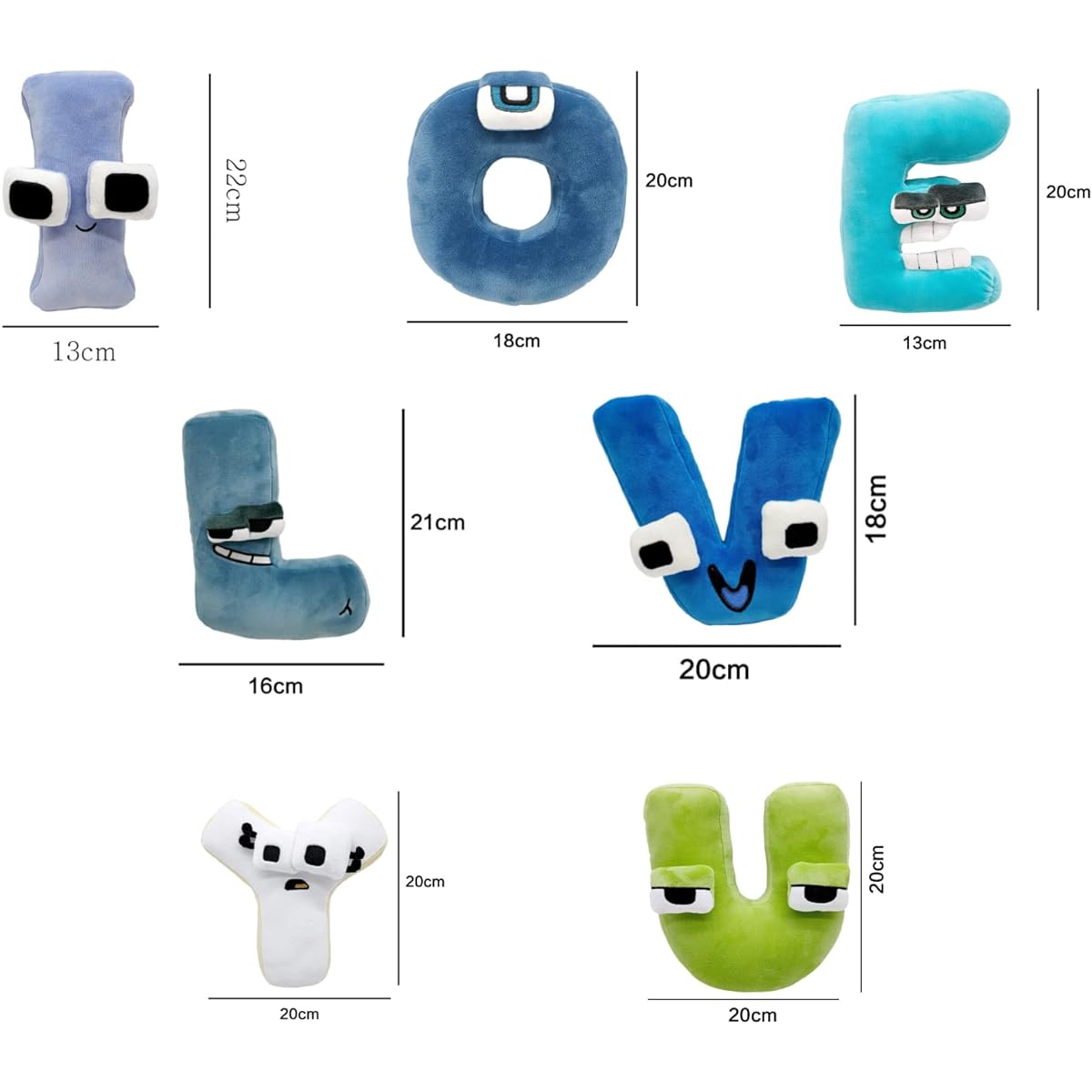 GETIEN Alphabet Plush Toys Alphabet Lore Animal Toys Easter Day Soft Cuddly Cover Preschool Stuffed Animals for Kids Holiday Birthday Gifts (26 Letters)